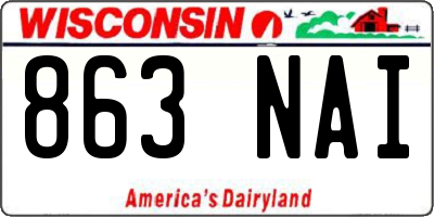 WI license plate 863NAI