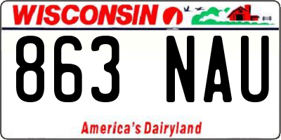 WI license plate 863NAU