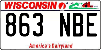 WI license plate 863NBE
