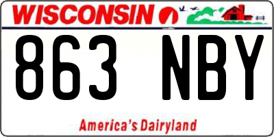 WI license plate 863NBY