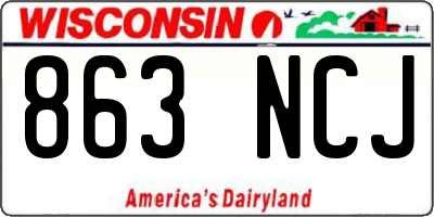 WI license plate 863NCJ