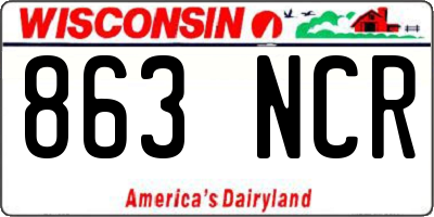 WI license plate 863NCR