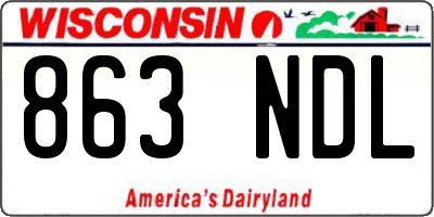 WI license plate 863NDL