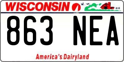 WI license plate 863NEA