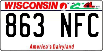 WI license plate 863NFC