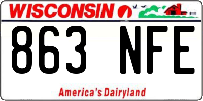 WI license plate 863NFE