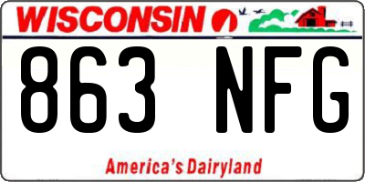 WI license plate 863NFG