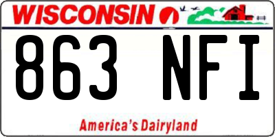 WI license plate 863NFI