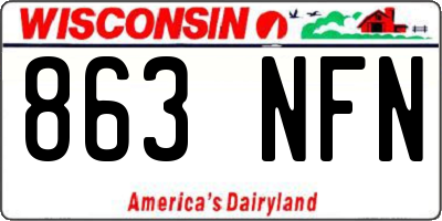 WI license plate 863NFN
