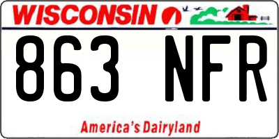 WI license plate 863NFR