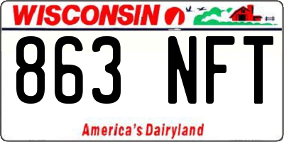 WI license plate 863NFT