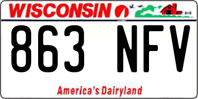 WI license plate 863NFV