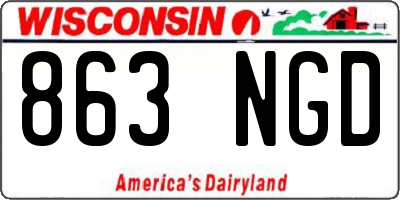 WI license plate 863NGD