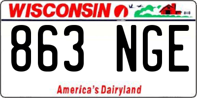 WI license plate 863NGE