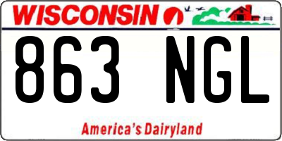 WI license plate 863NGL