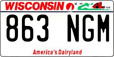 WI license plate 863NGM