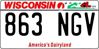 WI license plate 863NGV
