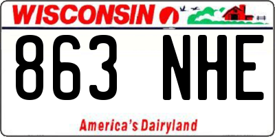 WI license plate 863NHE