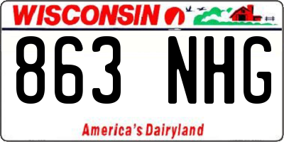 WI license plate 863NHG