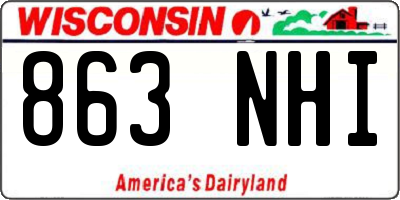 WI license plate 863NHI