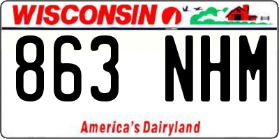 WI license plate 863NHM