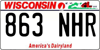 WI license plate 863NHR