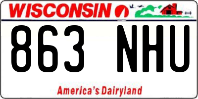 WI license plate 863NHU