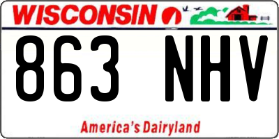 WI license plate 863NHV