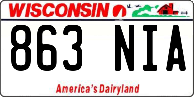 WI license plate 863NIA