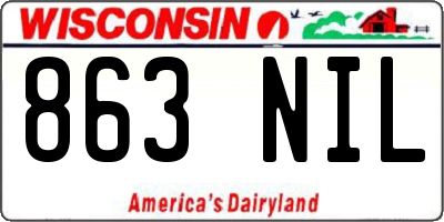 WI license plate 863NIL