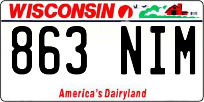 WI license plate 863NIM