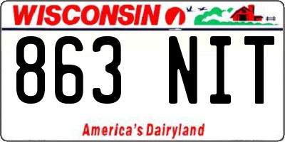 WI license plate 863NIT