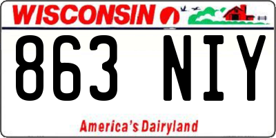 WI license plate 863NIY