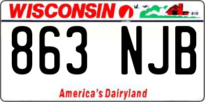 WI license plate 863NJB