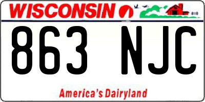 WI license plate 863NJC