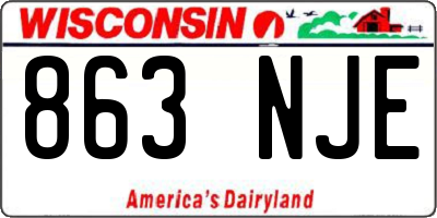 WI license plate 863NJE