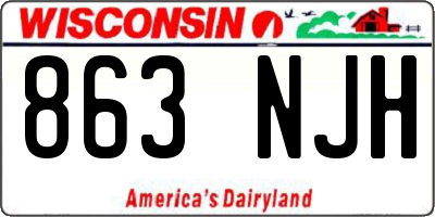 WI license plate 863NJH