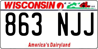 WI license plate 863NJJ