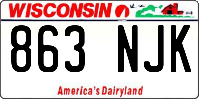 WI license plate 863NJK