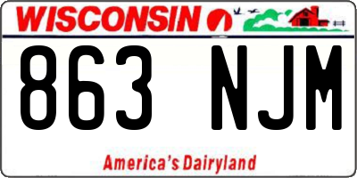WI license plate 863NJM