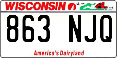 WI license plate 863NJQ