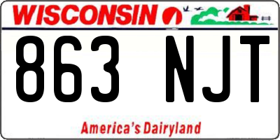 WI license plate 863NJT