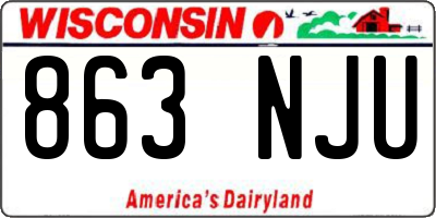 WI license plate 863NJU