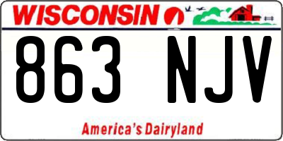 WI license plate 863NJV