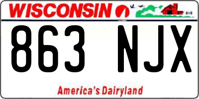 WI license plate 863NJX