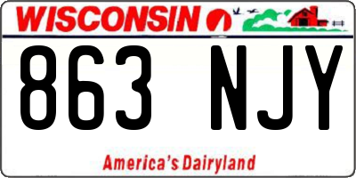WI license plate 863NJY