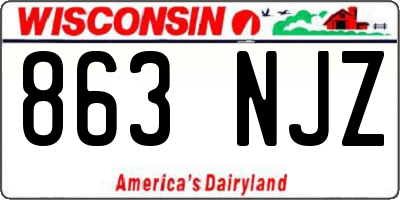 WI license plate 863NJZ