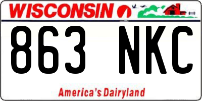 WI license plate 863NKC