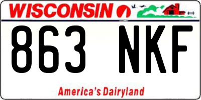 WI license plate 863NKF