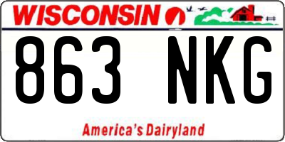 WI license plate 863NKG